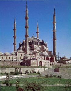 Widok na meczet Selimiye (1575) autorstwa Ottoman School