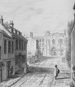 West Gate Winchester patrząc na zachód, ok. 1830