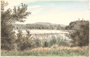 Hundesøen na Møen. autorstwa P.C. Skovgaard