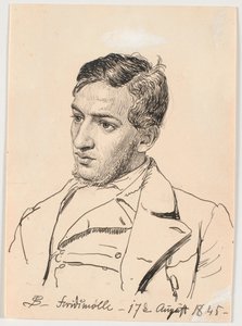 Portret malarza Carlo Dalgasa. autorstwa P.C. Skovgaard