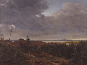 Widok Frederiksværk z lasu Tisvilde, Północna Zelandia autorstwa P.C. Skovgaard
