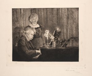 Edvard i Nina Grieg przy fortepianie autorstwa Peder Severin Krøyer