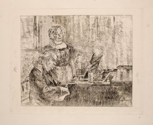 Edvard i Nina Grieg przy fortepianie autorstwa Peder Severin Krøyer