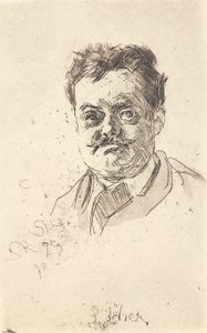 Portret Carla Lochera, jedna twarz autorstwa Peder Severin Krøyer