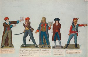 Jakobini i terroryści w okresie panowania terroru (1793-4) podczas rewolucji francuskiej (gwasz)