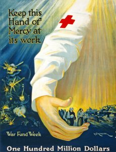 Trzymaj tę rękę miłosierdzia w pracy, Tydzień Funduszu Wojennego, sto milionów dolarów, ok. 1917-20