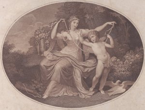 Łagodność wiążąca Skrzydła Kupidyna, prawdopodobnie XVIII wiek. autorstwa P. J. Chaillou