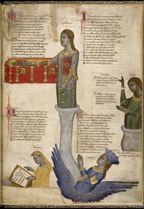 Cztery muzy z Regia Carmina autorstwa Convenevole da Prato