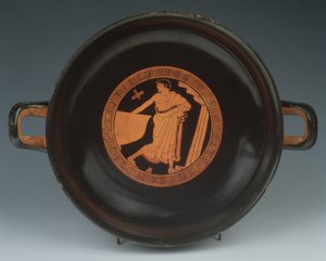 Czerwona figura Kylix, 490-480 pne (ceramika) autorstwa Painter of the Paris Gigantomachy