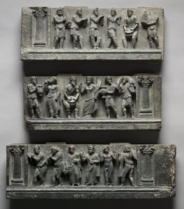 Babilońska ulga, Pakistan, Gandhara, Buner Area, wczesny okres poduszek (od 1-3 do) (Łupek) autorstwa Pakistani School