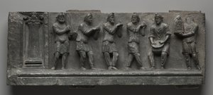 Babilońska ulga, Pakistan, Gandhara, Buner Area, wczesny okres poduszek (od 1-3 do) (Łupek) autorstwa Pakistani School