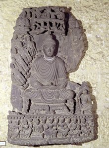 Siedzący Budda w medytacji, I-IV wiek autorstwa Pakistani School