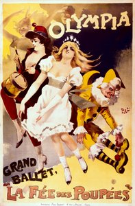 La Fée des Poupées, plakat reklamowy wielkiego baletu w teatrze Olympia (litografia kolorowa) autorstwa Pal (1855 1942)