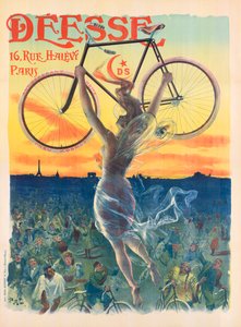 Francuski plakat secesyjny do rowerów Deesse, ok. 1898 (litografia)