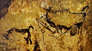 Ranny żubr, ranny człowiek i nosorożec włochaty, Lascaux (malowidło jaskiniowe)
