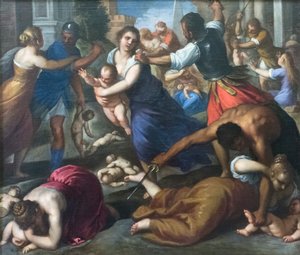 O massacre dos inocentes polonês autorstwa Palma Il Giovane (1548-1628)