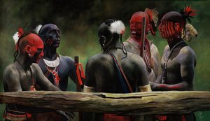 Pod płotem, 2004 (pastel) autorstwa Pamela Patrick White