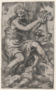 Kupidyn i Apollo z lirą, ca. 1568., ok. 1568. 1568.