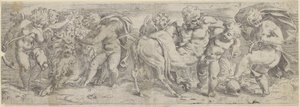 Pijany satyr i putti