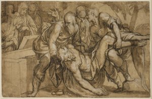 Złożenie do grobu autorstwa Paolo Farinati