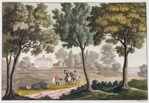 Dom Jerzego Waszyngtona w Mount Vernon, Wirginia, USA, c1820-1839