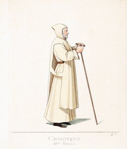 Strój duchowny: mnich kartuz, zakon św. Brunona