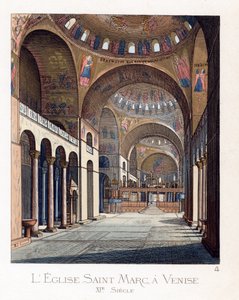 O interior da Basílica de San Marco em Veneza (Itália) polonês