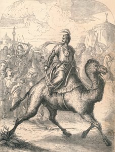 Saladyn ucieka na szybkim Dromaderze, 1869 autorstwa Paolo Priolo