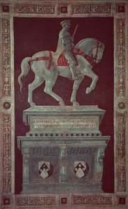 Pomnik konny Sir Johna Hawkwooda (1320-94), 1436 (fresk przeniesiony na płótno) autorstwa Paolo Uccello