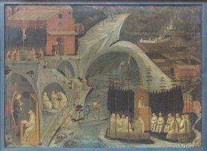 Sceny z życia monastycznego (Tebaide) autorstwa Paolo Uccello