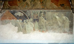 Historia Noego, pijaństwa - Fresco autorstwa Paolo Uccello