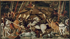 Bitwa pod San Romano w 1432 r.: unicestwienie Bernardino della Carda autorstwa Paolo Uccello