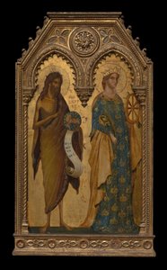 Święci Jan Chrzciciel i Katarzyna Aleksandryjska, ok. 1350 autorstwa Paolo Veneziano