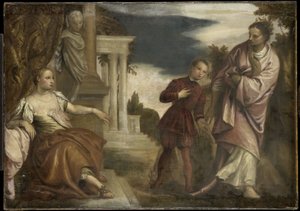 Wybór między cnotą a pasją autorstwa Paolo Veronese (follower of)