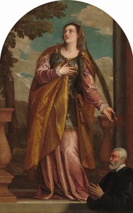 Św. Łucja i Darczyńca, ok. 1930 15851595 autorstwa Paolo Veronese