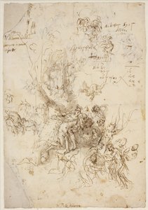 Szkice narodzin i śmierci Adonisa autorstwa Paolo Veronese