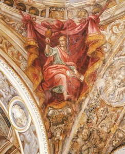 Św. Hilary z Poitiers – Francesco Mazzola, znany jako Parmigianino (1503-1540), fresk, kościół San Giovanni Evangelista, Parma autorstwa Parmigianino