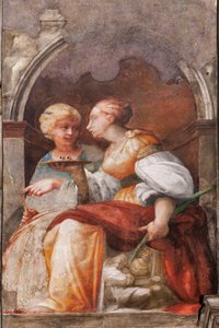 Św. Łucja i Św. Apollonia, ok. 1523 (fresk) autorstwa Parmigianino