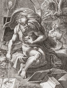 Diogenes, filozof grecki z III w. p.n.e. (rycina)