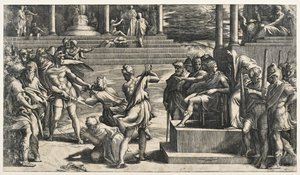 Męczeństwo św. Piotra i św. Pawła autorstwa Parmigianino