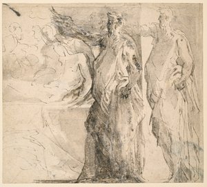Studium „Złożenie do grobu” autorstwa Parmigianino