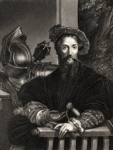 Krzysztof Kolumb (1451-1506) (grawerowanie) autorstwa Parmigianino