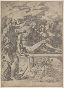 Złożenie do grobu 1527-30. autorstwa Parmigianino