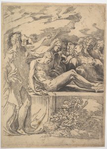 Złożenie do grobu. autorstwa Parmigianino