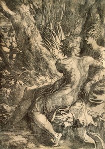 Kochankowie, ok. 1527. autorstwa Parmigianino