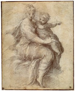 Madonna z Dzieciątkiem na chmurach, ok. 1525 autorstwa Parmigianino
