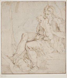 Saturn/Kronos pożera jedno ze swoich dzieci autorstwa Parmigianino