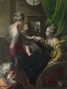 Mistyczne zaślubiny św. Katarzyny, c. 1527-1530 autorstwa Parmigianino