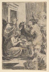 Narodzenia, początek XVI wieku. autorstwa Parmigianino