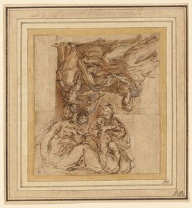 Dwa studia dla Świętej Rodziny autorstwa Parmigianino